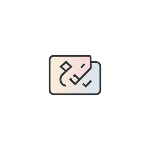 Gradient icon of a document with a pen on a green background